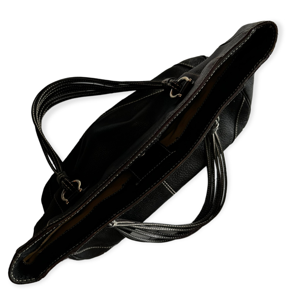 Kate Spade New York Black Pebbled Multi-Strand Handle Leather Shoulder Bag, Tote - Picture 3 of 12